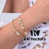 APM Monaco Classic Ocean Life Golden Multi-Starfish Bracelet, Elegant European and American Style Jewelry for Women
