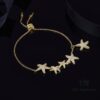 APM Monaco Classic Ocean Life Golden Multi-Starfish Bracelet, Elegant European and American Style Jewelry for Women