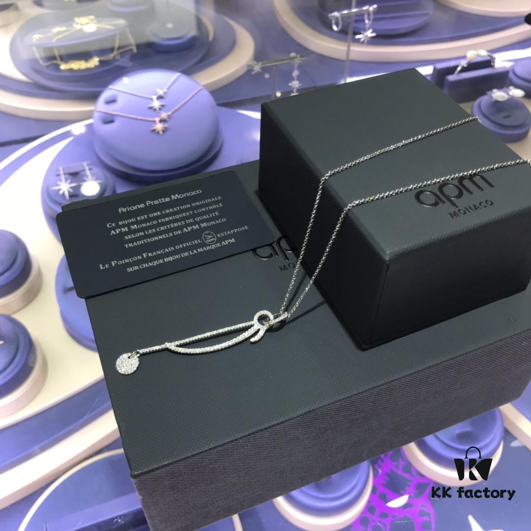 APM Monaco Necklace - Unique Exaggerated Pendant for Sweaters, Fashionable and Stylish Design