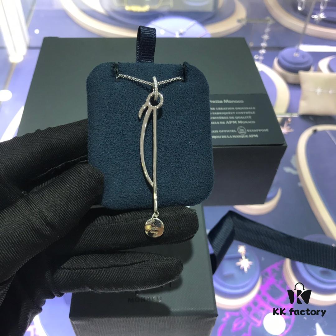 APM Monaco Necklace - Unique Exaggerated Pendant for Sweaters, Fashionable and Stylish Design