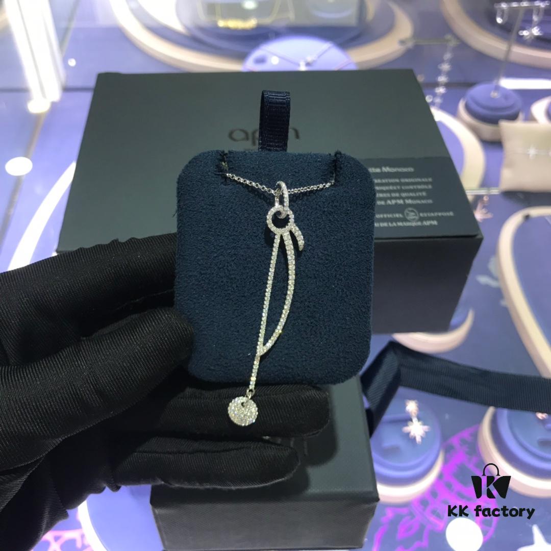 APM Monaco Necklace - Unique Exaggerated Pendant for Sweaters, Fashionable and Stylish Design