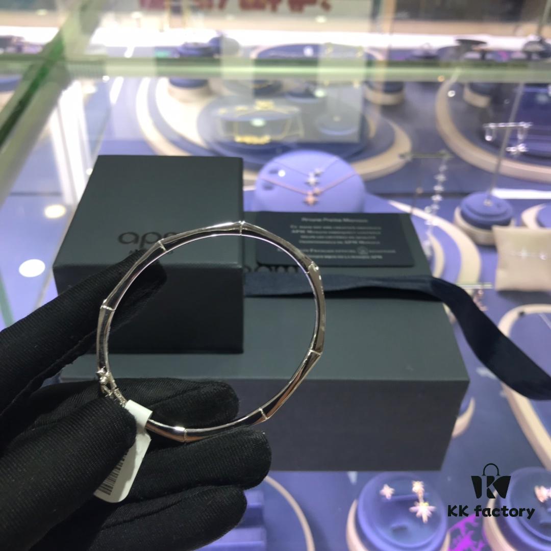 APM Monaco Octagonal Geometric Silver Bracelet for Women, Stylish European Minimalist Design Unisex Jewelry