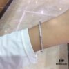 APM Monaco Octagonal Geometric Silver Bracelet for Women, Stylish European Minimalist Design Unisex Jewelry