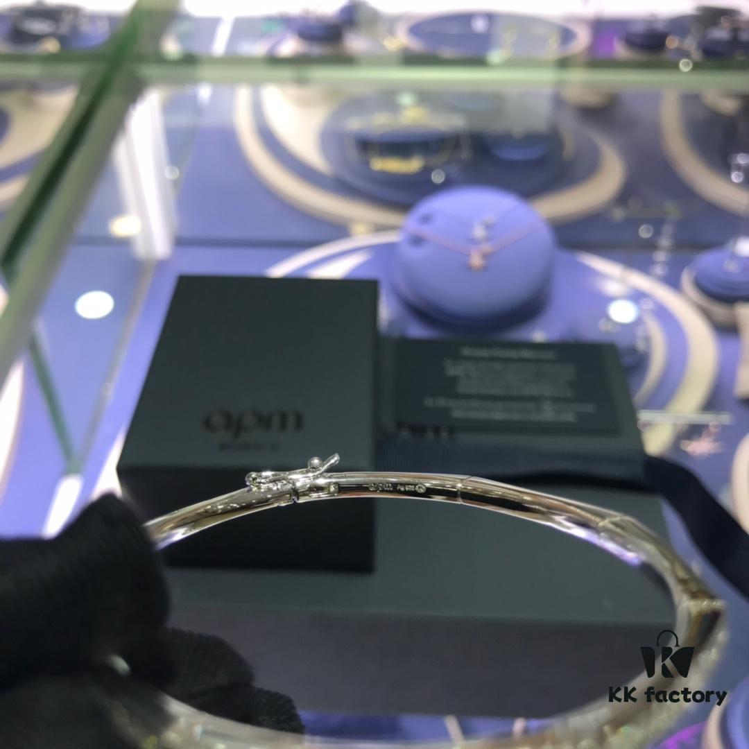 APM Monaco Octagonal Geometric Silver Bracelet for Women, Stylish European Minimalist Design Unisex Jewelry