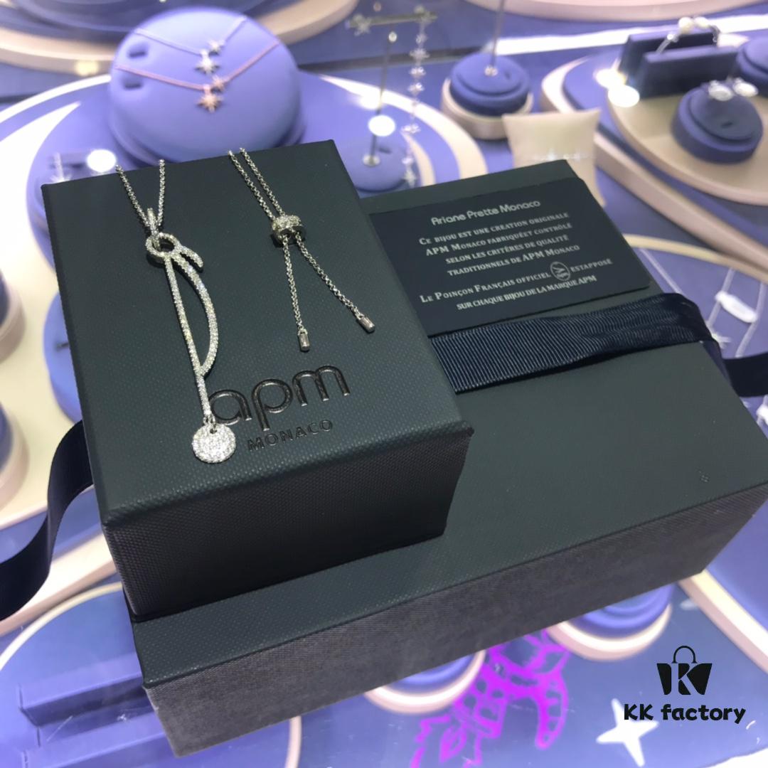 APM Monaco Necklace - Unique Exaggerated Pendant for Sweaters, Fashionable and Stylish Design