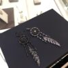 APM Monaco Dreamcatcher Black and Gray Pendant Statement Earrings for Women