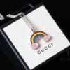 Gucci REAL Series Sterling Silver Enamel Rainbow Necklace