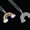 Gucci REAL Series Sterling Silver Enamel Rainbow Necklace