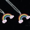 Gucci REAL Series Sterling Silver Enamel Rainbow Necklace