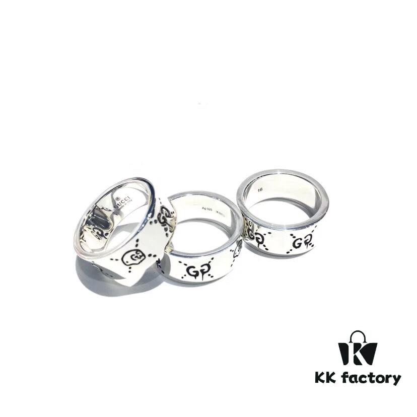 Gucci Ghost Sterling Silver Ring 9mm