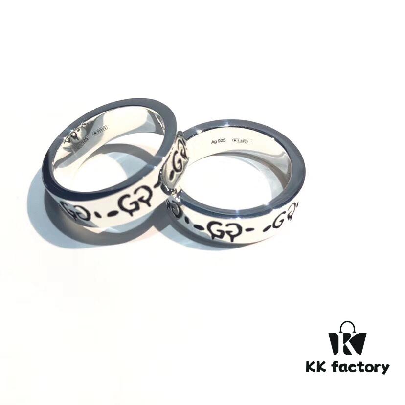 Gucci Ghost Sterling Silver Ring 6mm