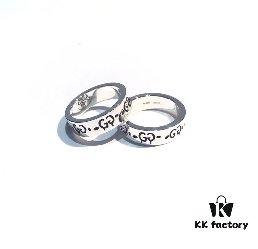 Gucci Ghost Sterling Silver Ring 6mm