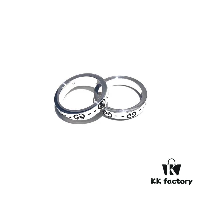 Gucci Ghost Sterling Silver Ring 4mm