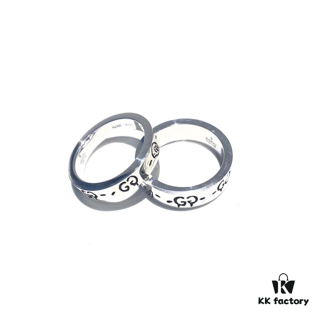 Gucci Ghost Sterling Silver Ring 4mm
