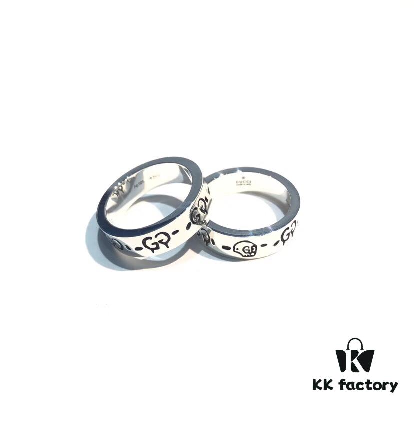 Gucci Ghost Sterling Silver Ring 6mm