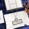 In Stock‼ Gucci 'REAL' Series Sterling Silver Necklace, Unisex Design, S925 Oxidized Silver, 37-42cm