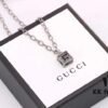Gucci Men's Square Hollow G Necklace in Sterling Silver