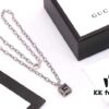 Gucci Men's Square Hollow G Necklace in Sterling Silver