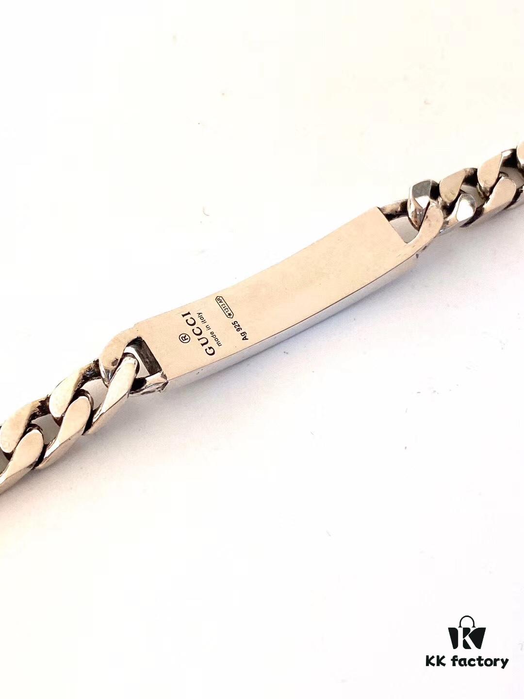 GUCCI Sterling Silver Bracelet - Minimalist and Elegant, Celebrity Style, Trending Hot Item