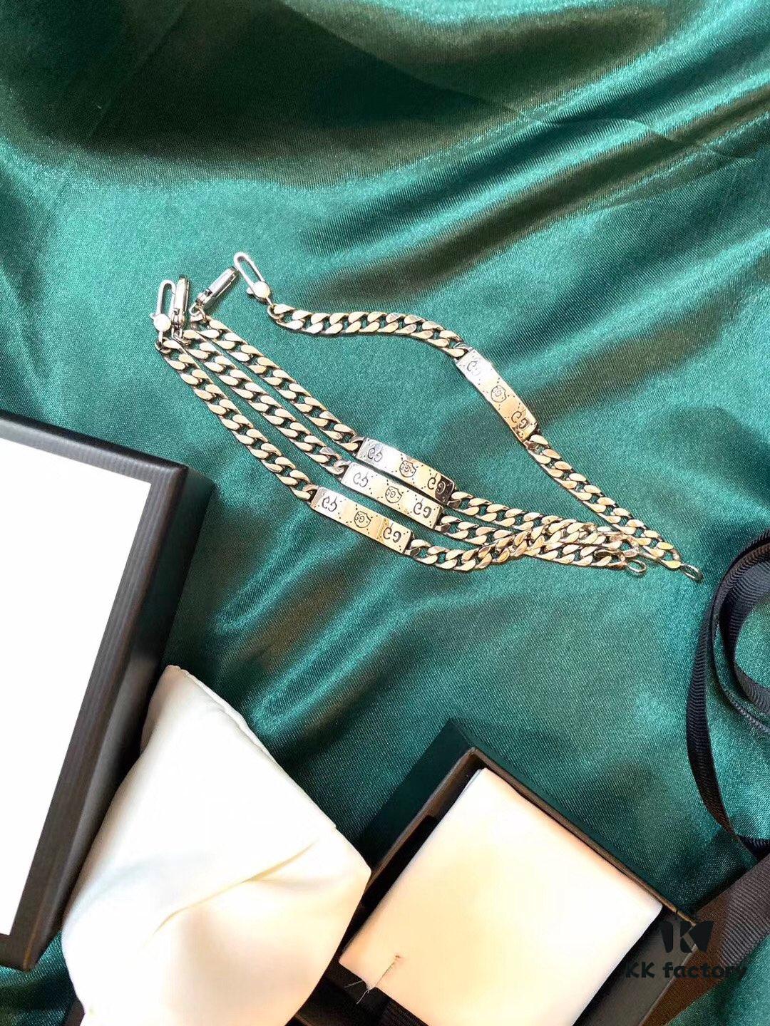 GUCCI Sterling Silver Bracelet - Minimalist and Elegant, Celebrity Style, Trending Hot Item