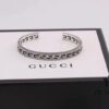 Gucci Men's and Women's Openwork Square G Design Unisex Bracelet in 925 Silver