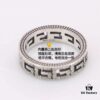 Gucci Square G Pattern Sterling Silver Ring, Full Size Range Available