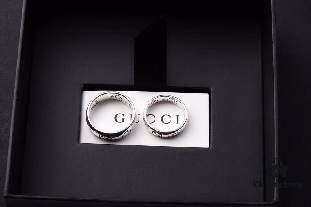GUCCI 2019 Latest Ring Original 925 Sterling Silver (GucciGhost) Series Accessory to Awaken Vibrant Perception, Simple and Stylish, Independent and Unconventional