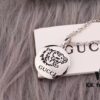 Gucci Double G Necklace, Unisex Interlocking Logo Pendant, Handcrafted S925 Sterling Silver, High-End Replica