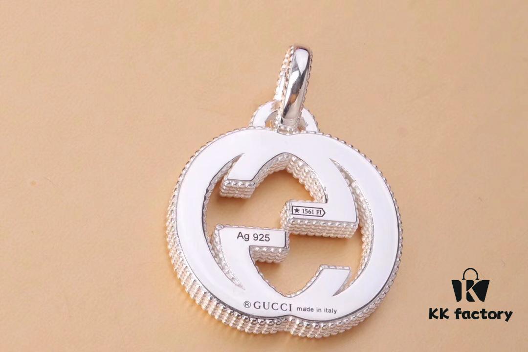 Authentic Replicated Gucci Cactus Classic Double G Necklace, Direct Wax Mold Craftsmanship, 925 Silver Material, Unisex Design, High-Quality Finish