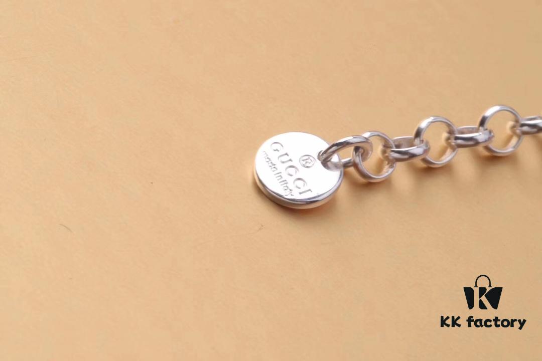 Authentic Replicated Gucci Cactus Classic Double G Necklace, Direct Wax Mold Craftsmanship, 925 Silver Material, Unisex Design, High-Quality Finish