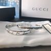 Gucci Blind for Love Collection 925 Sterling Silver Bracelet with Floral, Bird, Tiger Head, Eye and Heart Motifs
