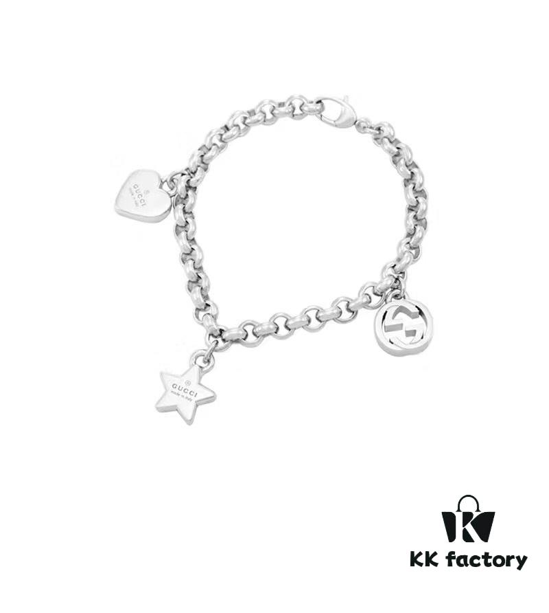 Authentic Counter Sample 2019 New Gucci Bracelet - 33g Version! Only True-to-Original on Market! 925 Sterling Silver with Anti-Counterfeit Logo Code