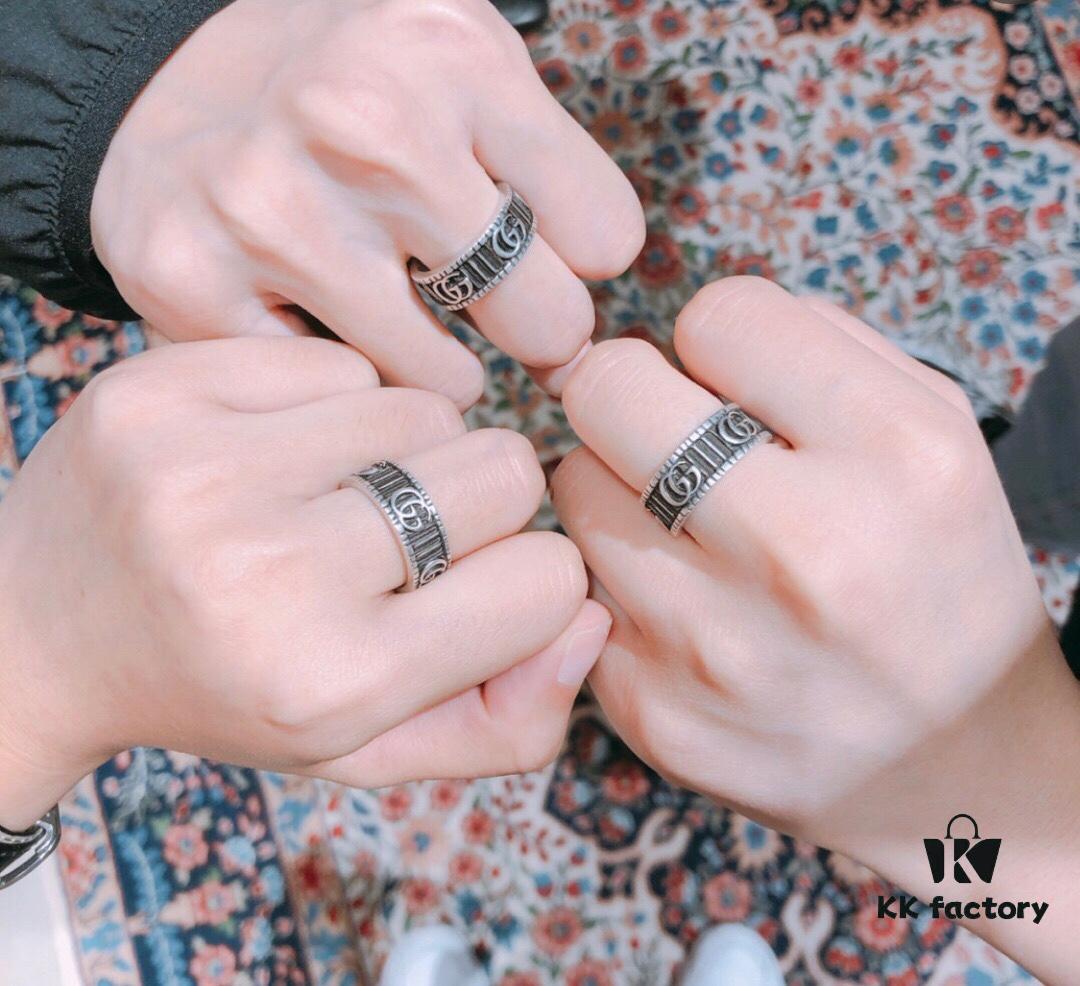 Double G Kill! Grab It Now! Classic Double G Logo Gucci-Inspired Vintage Style Couples Ring or Best Friends Ring