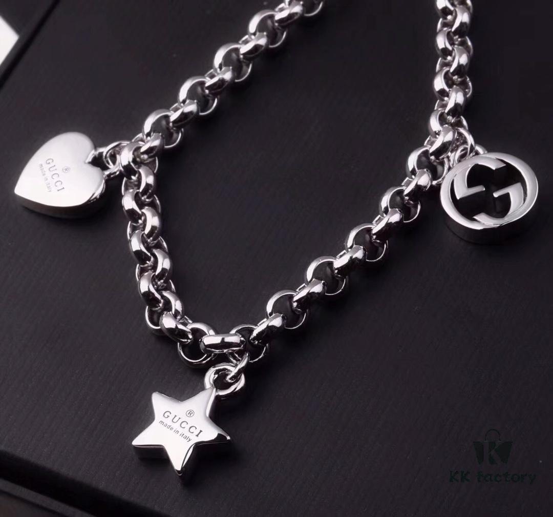 Authentic Counter Sample 2019 New Gucci Bracelet - 33g Version! Only True-to-Original on Market! 925 Sterling Silver with Anti-Counterfeit Logo Code