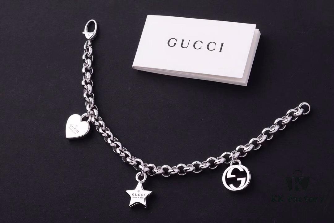 Authentic Counter Sample 2019 New Gucci Bracelet - 33g Version! Only True-to-Original on Market! 925 Sterling Silver with Anti-Counterfeit Logo Code