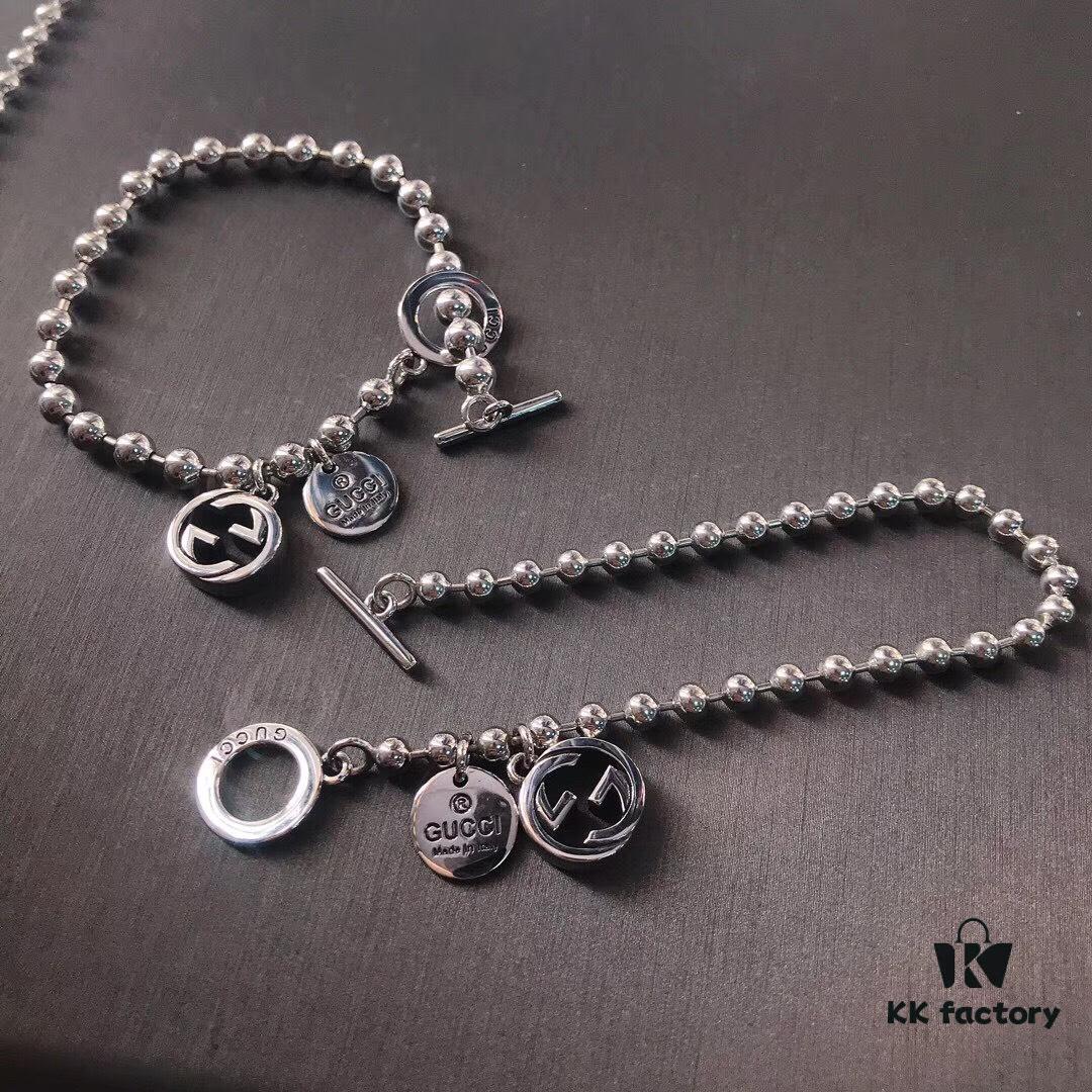 New Arrival! Gucci Men's Prayer Bead Bracelet with Clasp Design, Couple and Best Friend Style Necklace