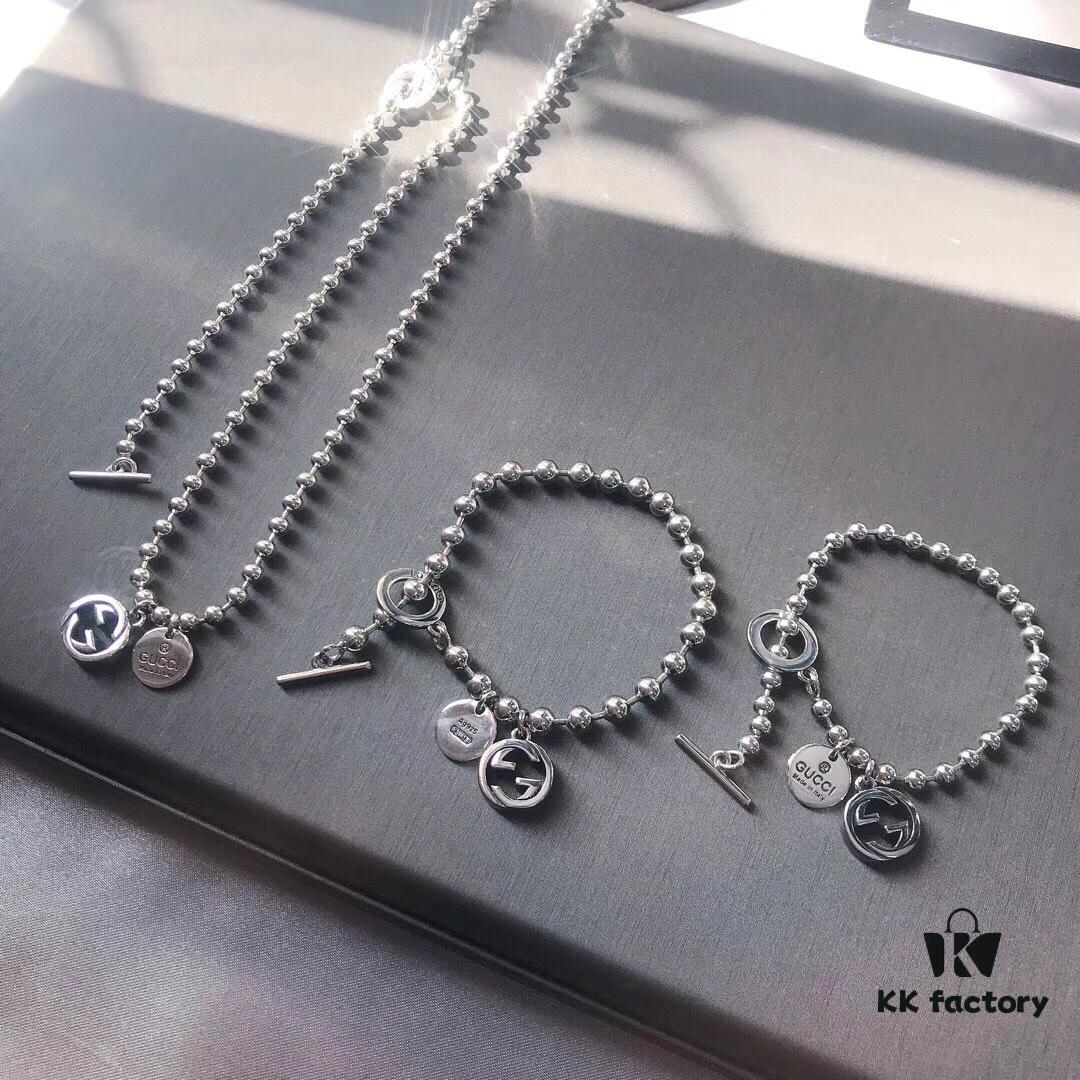 New Arrival! Gucci Men's Prayer Bead Bracelet with Clasp Design, Couple and Best Friend Style Necklace