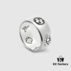 Gucci Blind For Love Couple's Ring 2019 Latest Model Ring Original 925 Sterling Silver (GucciGhost) Series Accessories to Awaken Vivid Sensory Perception. Simple, Stylish, Independent and Unconventional!
