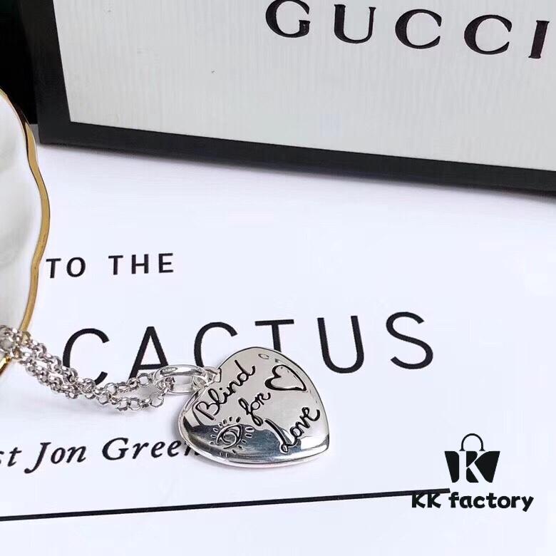 Xiaohongshu Viral Hit! Upgraded High-End Quality Gucci 'Love Fearless' Double-Sided Pattern Bird Flower Couple Necklace