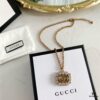 New Year Gift 🎁 2020 New Gucci Double G Full Diamond Necklace Bracelet, Counter-Matching Brass Material