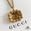 New Year Gift 🎁 2020 New Gucci Double G Full Diamond Necklace Bracelet, Counter-Matching Brass Material