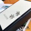 Exclusive Launch! Five-pointed Star ✨🌟 Finally Available! Original Custom Gucci Blind For Love Sterling Silver Earrings, Heart-shaped Silver Studs Engraved with Iconic Gucci Motifs Including Eyes, Hearts, and the Phrase 'Blind For Love', Unisex Design Perfect as Couple's Jewelry, Ideal for Gifting or Personal Use!