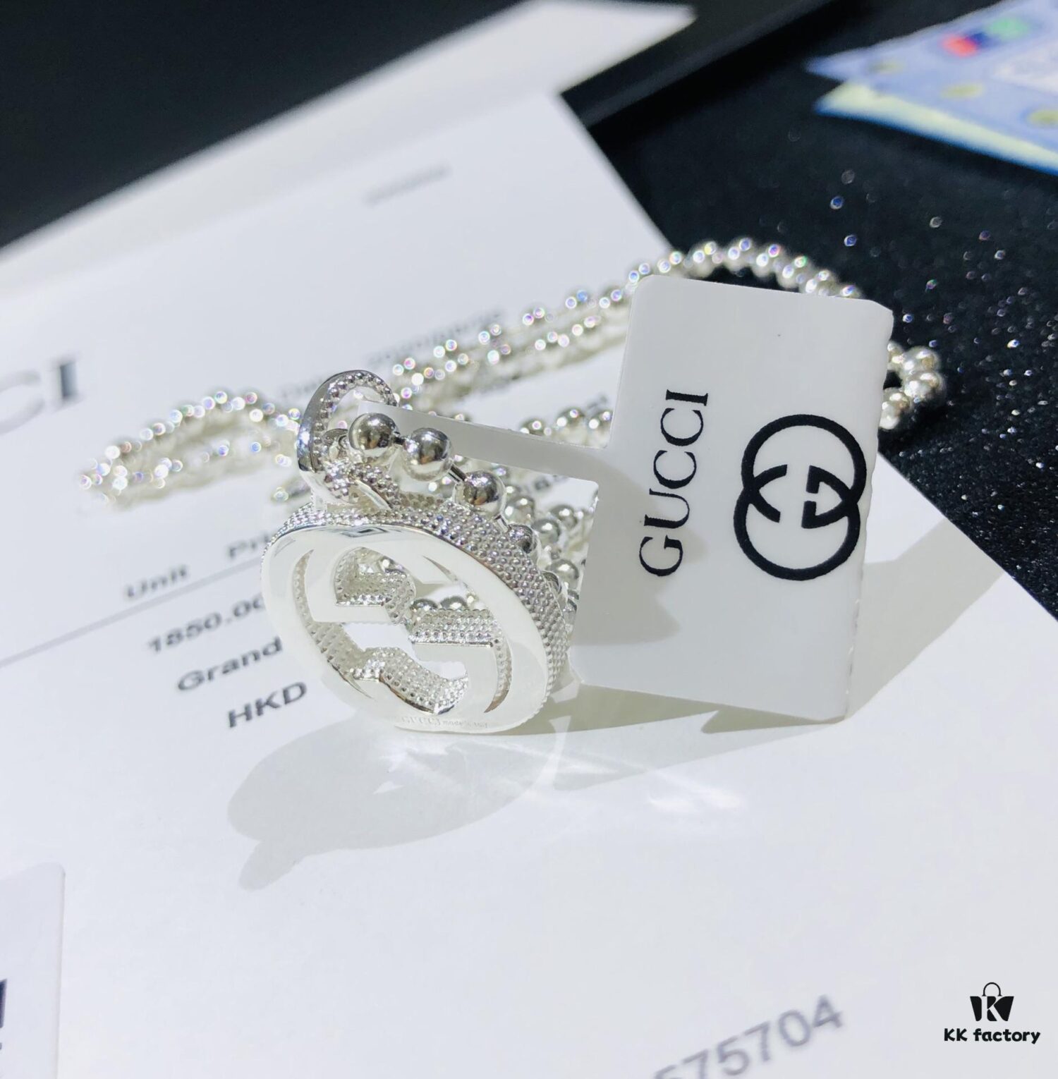 Gucci Necklace, Real Photo Match, 1:1 Replica with Stickers, Tags, Labels, and Receipt Included, Gucci Fashion Simple Style Unique Design Silver Made Refined Double G Pendant Unisex Trending Hot Item