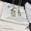 Gucci Official Photos Replica One-to-One Sticker, Labels, Receipt Included, Gucci Ghost Skull Necklace, Double G Texture Pendant, Artistic Design, 65cm Chain Length, Must-Have for Fashion Enthusiasts