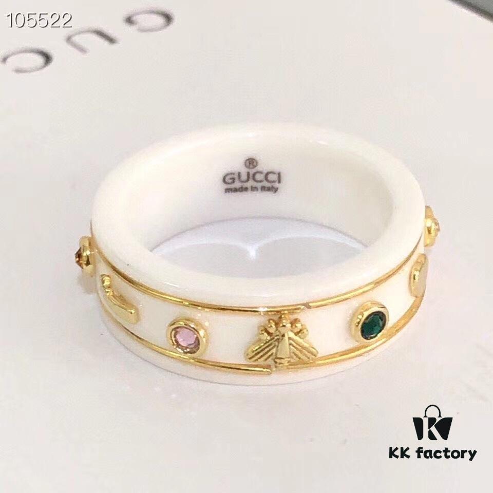 Gucci Original Order Level New Resin Classic White Ring