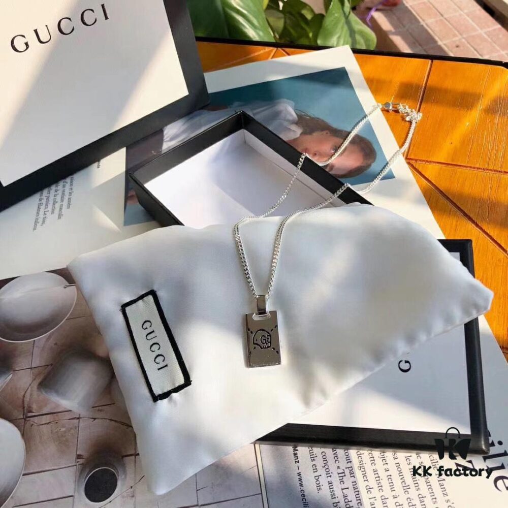 Gucci Double G Skull Necklace