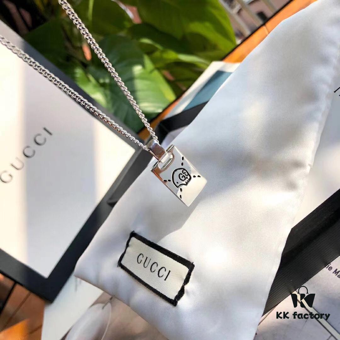 Gucci Double G Skull Necklace