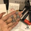 GUCCI Full Diamond Double G Bee Stud Earrings