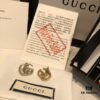 GUCCI Retro Double G Stud Earrings
