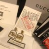 GUCCI Diamond-Paved Double G Set Necklace and Stud Earrings